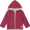 loud + proud Wollfleece-Jacke mit Kapuze Rouge Sale