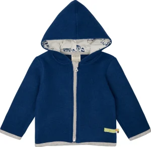 loud + proud Wollfleece-Jacke mit Kapuze Ultramarine Sale