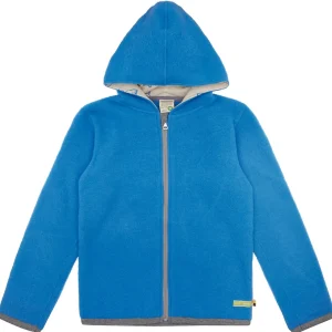 loud + proud Wollfleece-Jacke mit Kapuze Azur Clearance