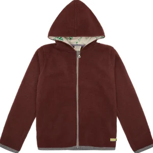 loud + proud Wollfleece-Jacke mit Kapuze Wood Discount