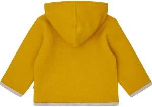 loud + proud Wollfleece-Jacke mit Kapuze Curry Fashion