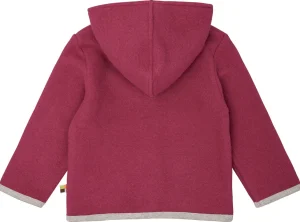 loud + proud Wollfleece-Jacke mit Kapuze Rouge Sale