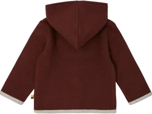 loud + proud Wollfleece-Jacke mit Kapuze Wood Fashion