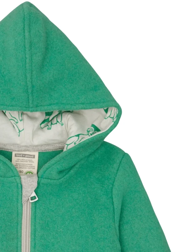 loud + proud Wollfleece-Jacke mit Kapuze Plant Outlet